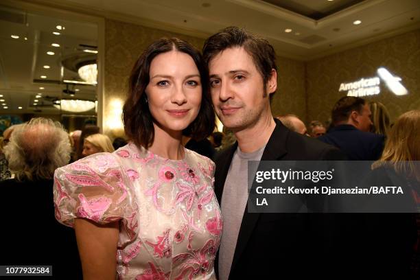 Caitriona Balfe and Tony McGill attends The BAFTA Los Angeles Tea Party at Four Seasons Hotel Los Angeles at Beverly Hills on January 5, 2019 in Los...