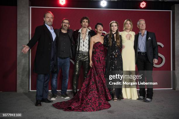 Hugo Weaving, Christian Rivers, Robert Sheehan, Jihae, Hera Hilmar, Leila George, and Stephen Lang arrive at the premiere Of Universal Pictures'...