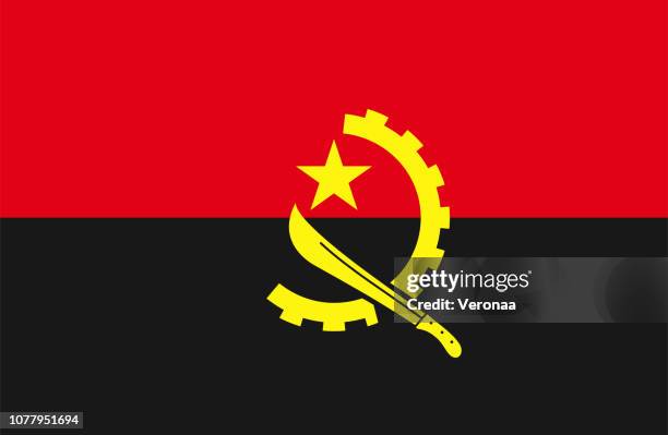 angola flag - angola flag stock illustrations