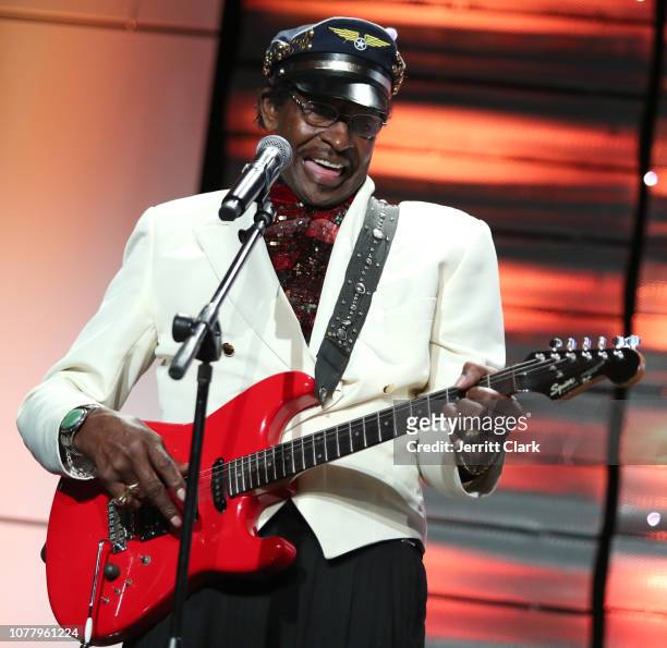 Musician Willie Chambers performs at A Place Called Home's 18th Annual Gala For The Children at The Beverly Hilton Hotel on December 05, 2018 in...