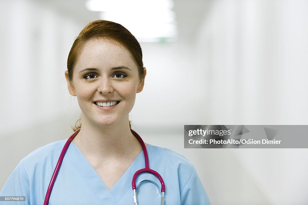 Nurse smiling, portrait