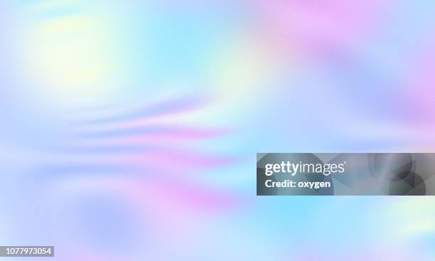 trendy colorful pastel colored holographic abstract background - hologram graphic photos et images de collection