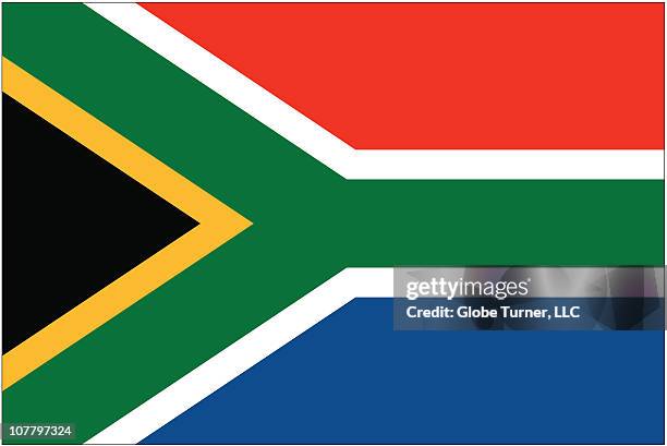 ilustrações, clipart, desenhos animados e ícones de south africa flag - bandeira sul africana