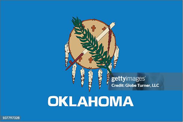 oklahoma flag - oklahoma state flag stock illustrations