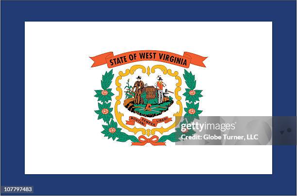 west virginia flag - west virginia state flag stock illustrations