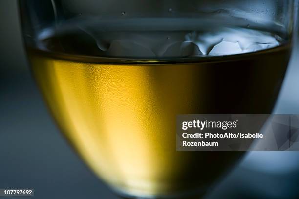 tears of wine on chilled glass of white wine - white wine glass bildbanksfoton och bilder