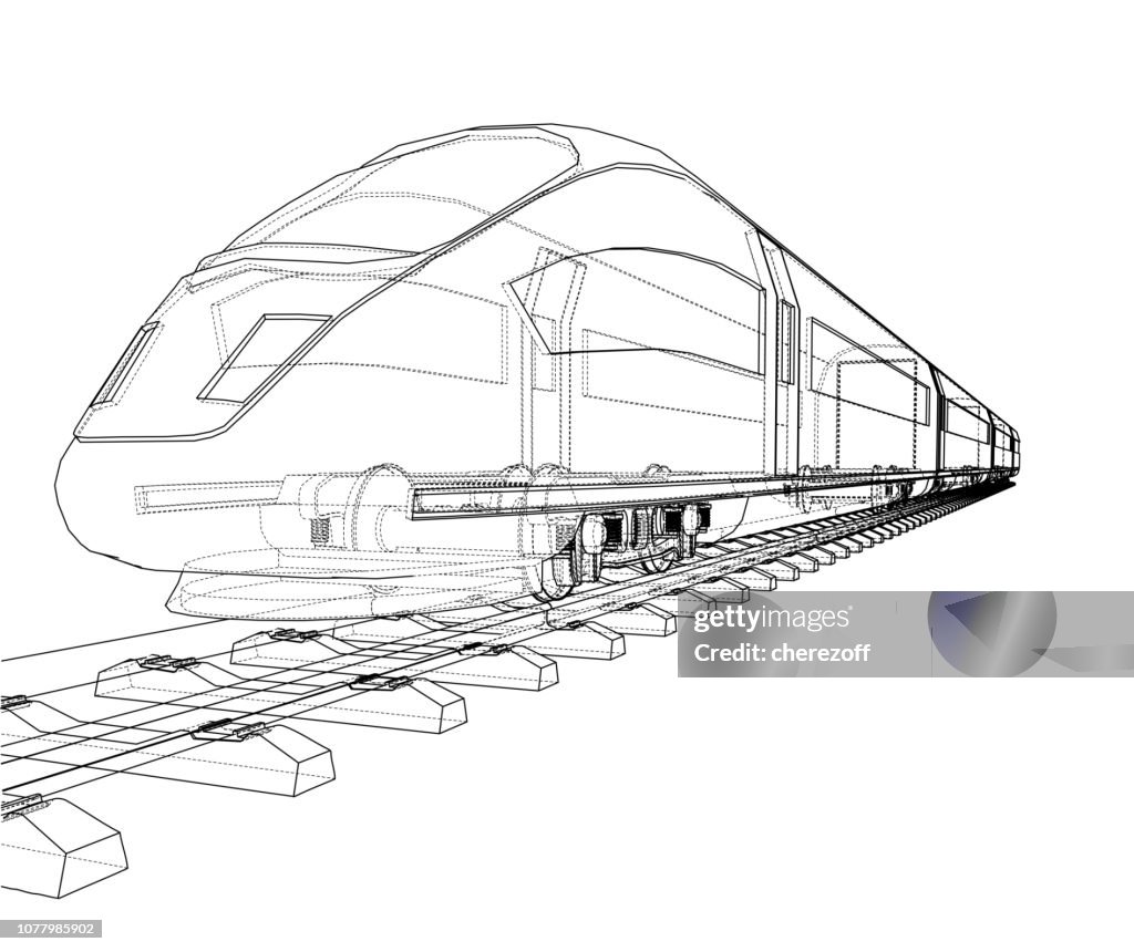Modern Speed Train Concept Vector High-Res Vector Graphic - Getty Images