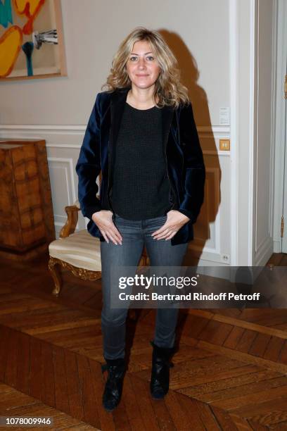 Director of the movie "Holy Lands" Amanda Sthers attends James Caan receives the 'Medaille Vermeille de la ville de Paris' at Paris City Hall on...
