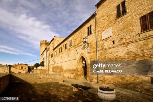 Village, Old Castle Moresco Fermo Marche Italy Europe.