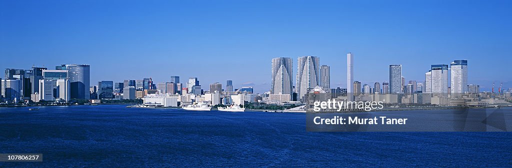 Elevated cityscape of a city