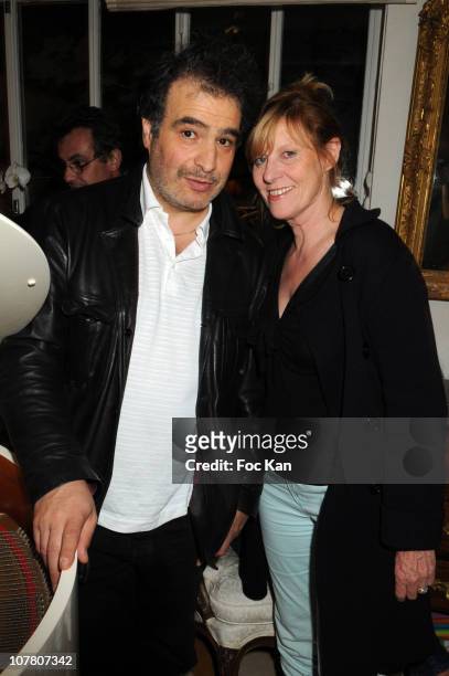Raphael Mezrahi and Chantal Ladesou attend the Patrick Goavec Birthday Party at the Grace de Capitani Appartment on September 12, 2008 in Paris,...