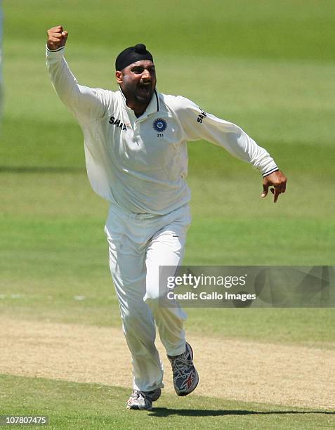 Harbhajan Singh during day 4 of the 2nd Test match between South Africa and India at Sahara Stadium, Kingsmead on December 29, 2010 in Durban, South...