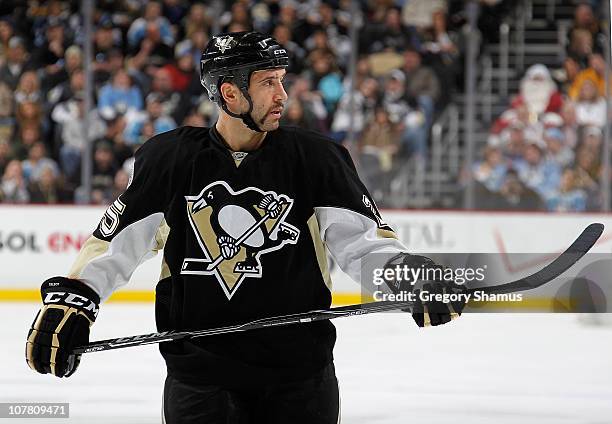 Maxime Talbot of the Pittsburgh Penguins skates against the Florida Panthers on December 22, 2010 at Consol Energy Center in Pittsburgh, Pennsylvania.