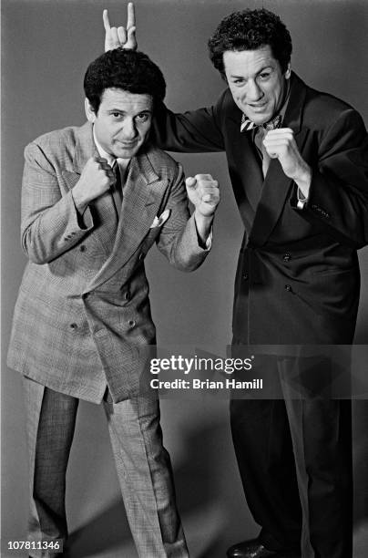 American actors Joe Pesci , as Joey La Motta, and Robert De Niro, as boxer Jake La Motta, in a scene from the Martin Scorsese-directed film 'Raging...