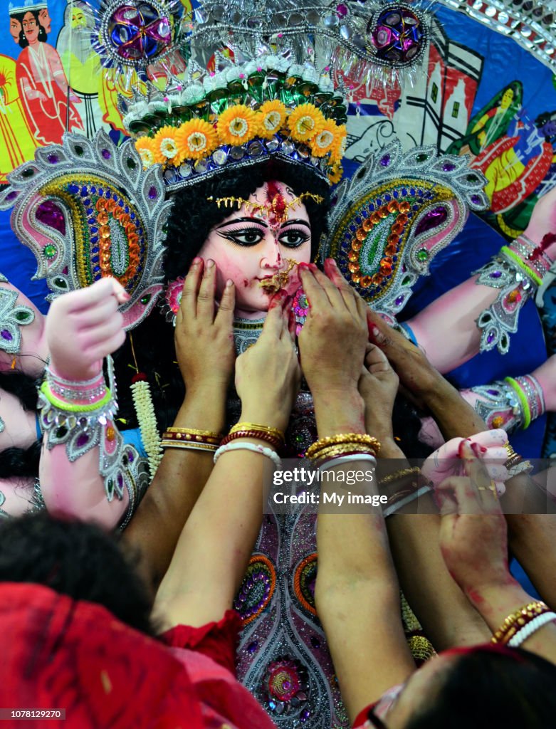 Farewell to Goddess Durga