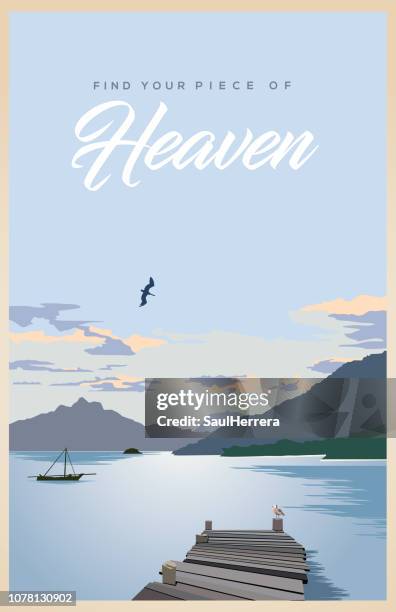 lake pacific scene - lake maggiore stock illustrations
