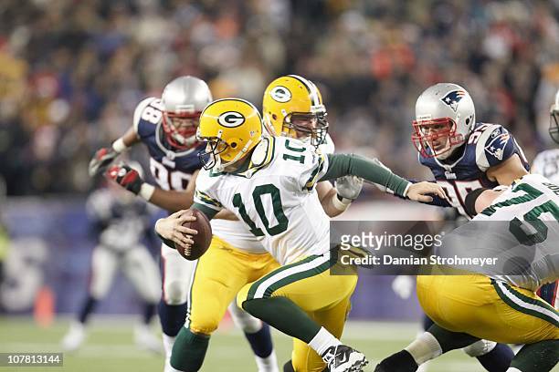 Green Bay Packers QB Matt Flynn in action vs New England Patriots at Gillette Stadium.Foxborough, MA CREDIT: Damian Strohmeyer