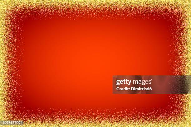 Empty Glitter Gold Frame On Black Background High-Res Vector Graphic -  Getty Images