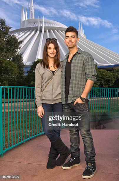 In this handout photo provided by Disney, "Twilight" star Ashley Greene poses with actor/singer Joe Jonas of the pop-rock trio "Jonas Brothers," in...