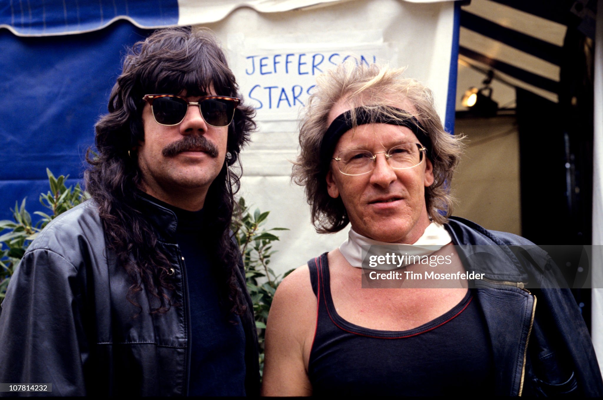 SAN FRANCISCO: Slick Aguilar (L) and Paul Kantner (R) attend the Ben and Jerry's One World One Heart Festival at the Polo Fields in Golden Gate Park on September 20, 1992.