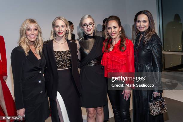 Nancy Rogers, Emily Burnett, Sterling McDavid, Stacie McDavid and Moll Anderson attend the Burnett New York Pre-Fall Fashion Presentation and Launch...