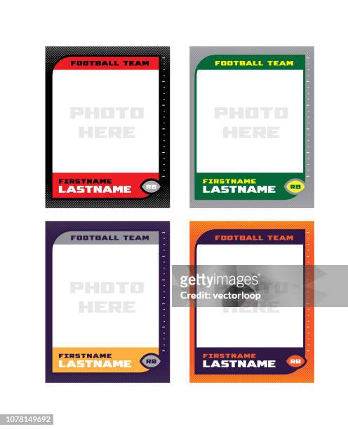 football trading card - playing card stock illustrations