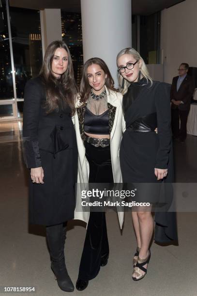 Cori Seaberg, Nicole Rose Stillings and Sterling McDavid attend the Burnett New York Pre-Fall Fashion Presentation and Launch Party at The...
