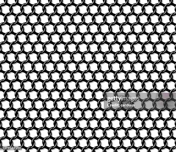 seamless metal grid  pattern - chain fence stock illustrations