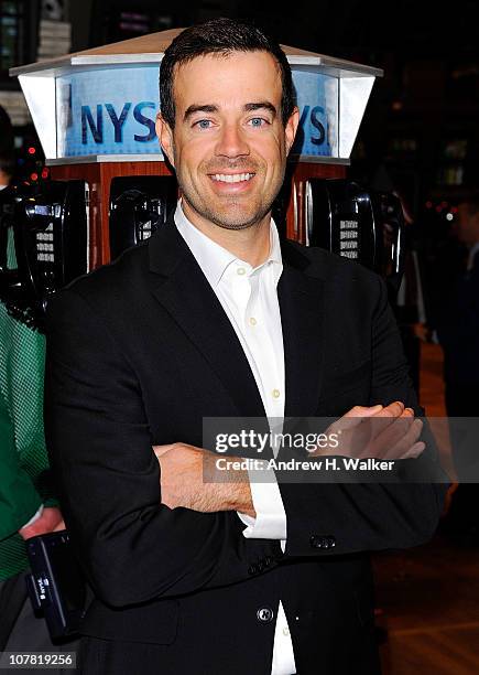 Carson Daly rings the opening bell at The New York Stock Exchange on December 30, 2010 in New York City.