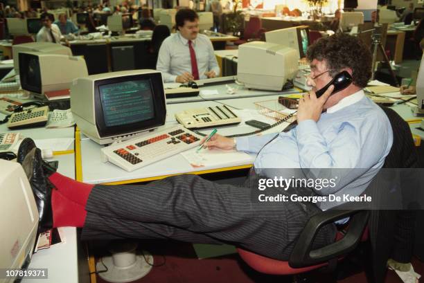 The offices of the Mirror Group in London, June 1988.