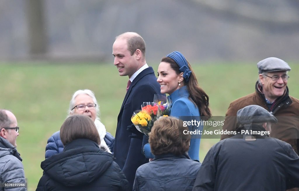 Royals attend church