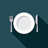 Dieting Weight Loss Flat Design Icon