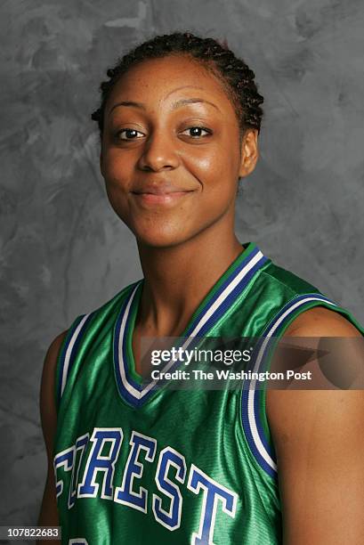 Washington, DC All-Met basketball players at the Washington Post Studio on Friday, March 24, 2006. Forest Park's Monica Wright, , the girls'...