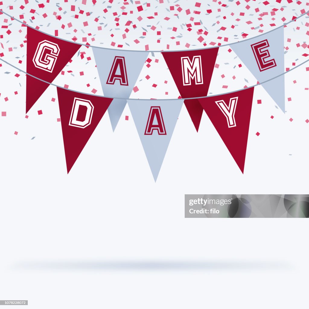Game Day Bunting Sports Celebration Background