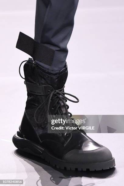 Model walks runway during the Dior Pre-Fall 2019 Men's Collection fashion show at Telecom Center on November 30, 2018 in Tokyo, Japan.