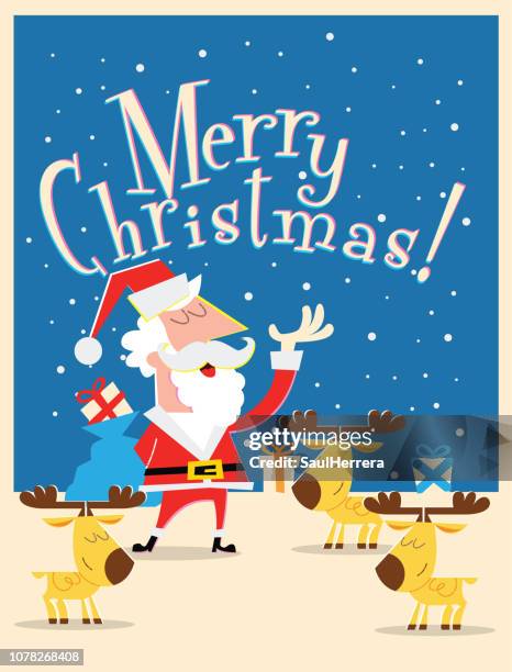 Santa Claus And Rudolph High-Res Vector Graphic - Getty Images