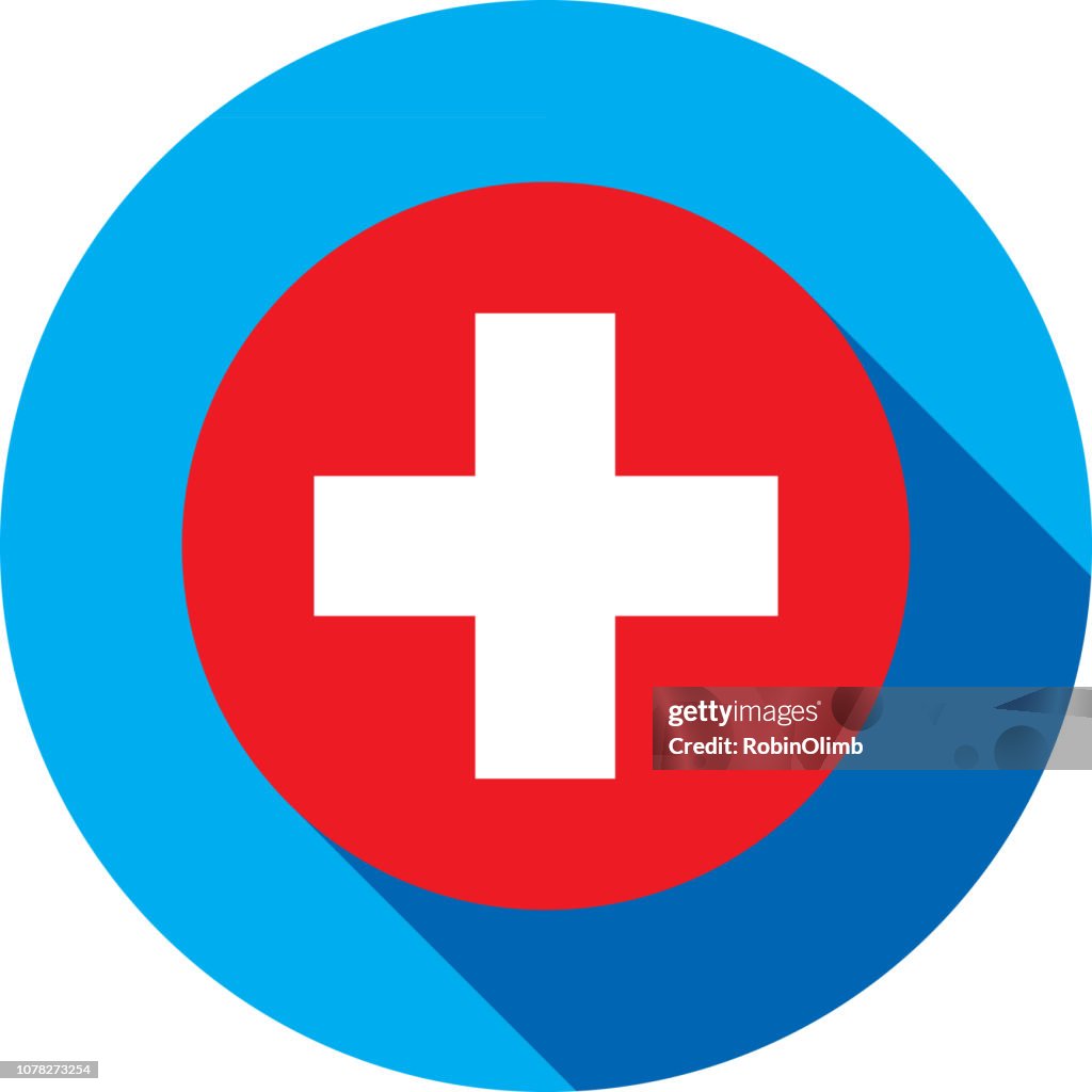 Circle Shadow Cross Icon