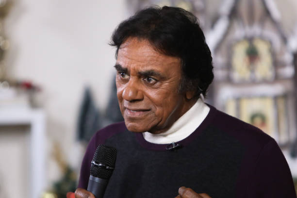 Singer Johnny Mathis visits Hallmark's "Home & Family" at Universal Studios Hollywood on December 06, 2018 in Universal City, California.