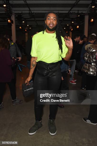 Attends the Fashion East show during London Fashion Week Men's January 2019 at the BFC Show Space on January 6, 2019 in London, England.