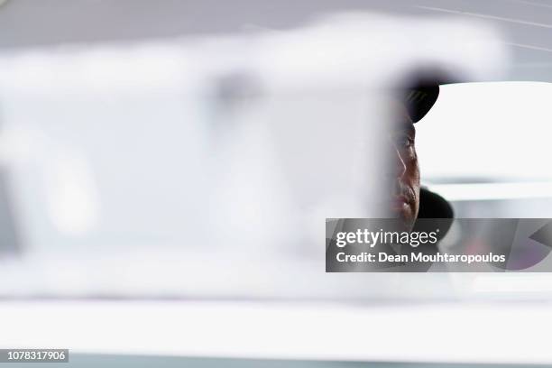 Raid Team No. 307 driver, Nani Roma of Spain looks on during the 2019 Dakar Rally Peru at Las Palmas air base or Base Aerea Las Palmas on January 6,...