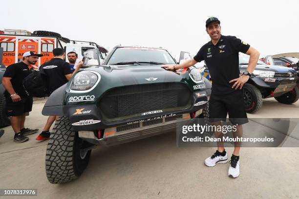 Raid Team No. 307 driver, Nani Roma of Spain poses during the 2019 Dakar Rally Peru at Las Palmas air base or Base Aerea Las Palmas on January 6,...