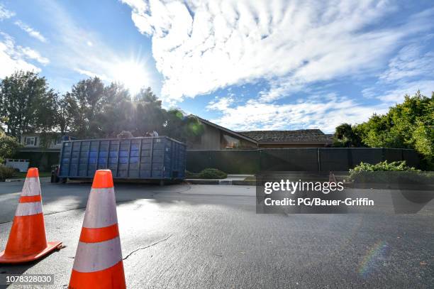 The Brady Bunch house is seen is seen under construction on January 06, 2019 in Los Angeles, California.