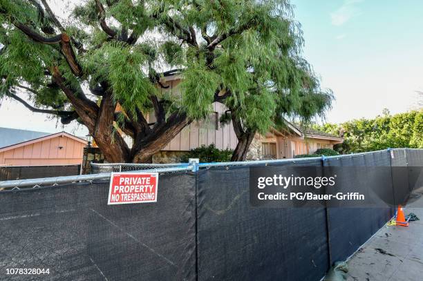 The Brady Bunch house is seen is seen under construction on January 06, 2019 in Los Angeles, California.