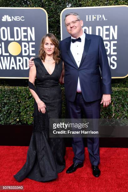 Shira Piven and Adam McKay attend the 76th Annual Golden Globe Awards at The Beverly Hilton Hotel on January 6, 2019 in Beverly Hills, California.