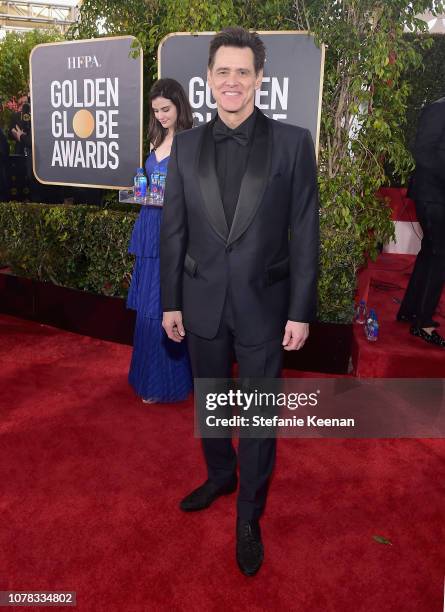 Jim Carrey attends FIJI Water at the 76th Annual Golden Globe Awards on January 6, 2019 at the Beverly Hilton in Los Angeles, California.