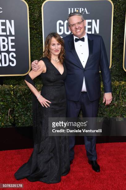 Shira Piven and Adam McKay attend the 76th Annual Golden Globe Awards at The Beverly Hilton Hotel on January 6, 2019 in Beverly Hills, California.