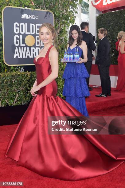 Holly Taylor attends FIJI Water at the 76th Annual Golden Globe Awards on January 6, 2019 at the Beverly Hilton in Los Angeles, California. (Photo by...