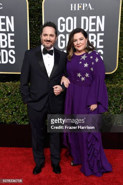 Ben Falcone and Melissa McCarthy attend the 76th Annual Golden Globe Awards at The Beverly Hilton Hotel on January 6, 2019 in Beverly Hills,...