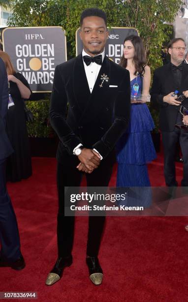 Stephan James attends FIJI Water at the 76th Annual Golden Globe Awards on January 6, 2019 at the Beverly Hilton in Los Angeles, California.