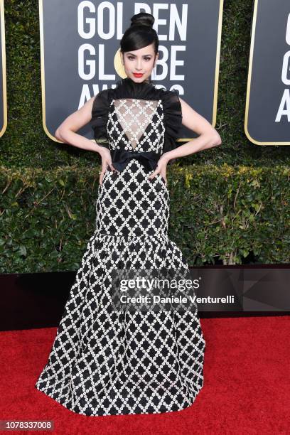 Sofia Carson attends the 76th Annual Golden Globe Awards at The Beverly Hilton Hotel on January 6, 2019 in Beverly Hills, California.